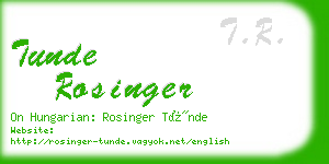 tunde rosinger business card